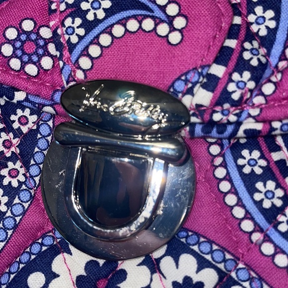 NWT Vera Bradley Brief Case Pink, Blue, and White - Picture 3 of 7